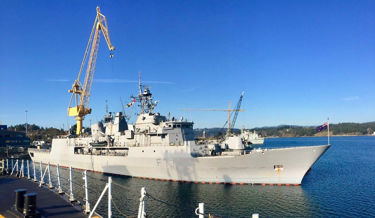 Anzac ship docked